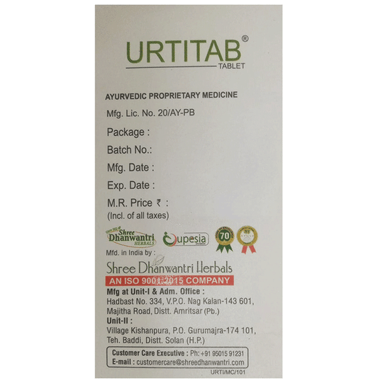 SDH Naturals Urtitab Tablet | Swadesiicart