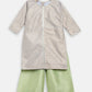Ahalyaa Poly Silk Gold Printed Straight Kids Kurta With Palazzo For Girls | Swadesiicart