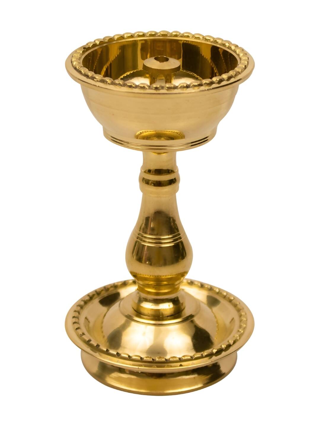 Spillbox Gold-Toned Brass Udupi Nanda Stand Diya Pooja Essential | Swadesiicart