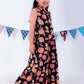 Lil Drama Jaipur Print Stylish Top with Pant Co-ordinate Set for Girls - Black - Swadesiicart