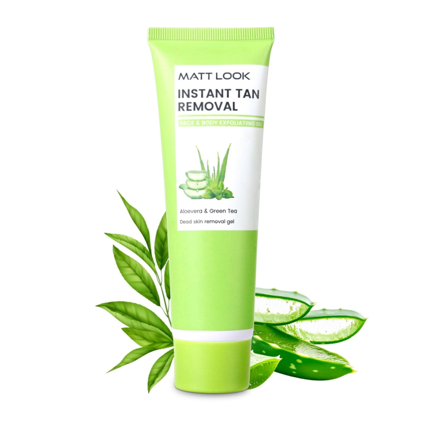 Matt Look Instant Tan Removal With Aloevera & Green Tea - Swadesiicart