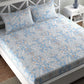 CHHAVI INDIA Blue & White Ethnic Motifs 210 TC King Bedsheet with 2 Pillow Covers - Swadesiicart