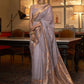 Mitera Lavender & Gold-Toned Ethnic Motifs Zari Silk Blend Banarasi Saree | Swadesiicart