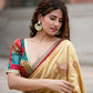 Amodini Designer Studio Women's Multicolor Bandhej Long Sleeves Readymade Sabyasachi Blouse