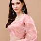 Tikhi Imli Sweetheart Neck Organza Saree Blouse | Swadesiicart