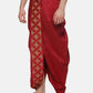 Sethukrishna Men Maroon Embroidered Dhotipants | Swadesiicart