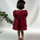 ArthLife Maroon Wreath Partywear Dress