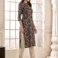 Anouk Black Ethnic Motifs Printed Mandarin Collar Kurta - Swadesiicart