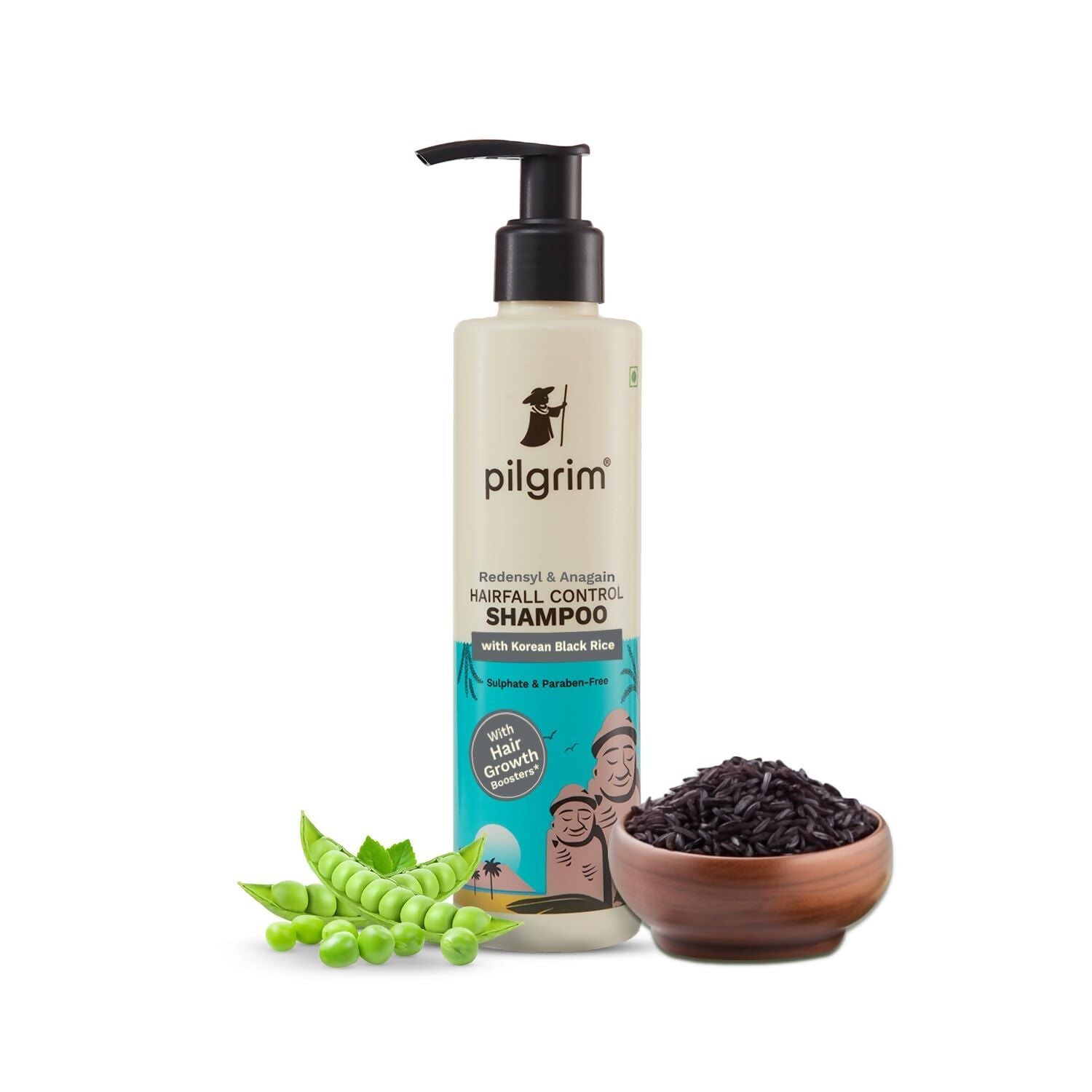 Pilgrim Redensyl & Anagain Hairfall Control Shampoo with Korean Black Rice - Swadesiicart