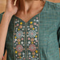 Aks Ethnic Motifs Embroidered V-Neck Thread Work Kurta