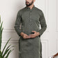 Sojanya Band Collar Ethnic Motifs Woven Design Kurta | Swadesiicart