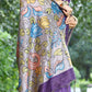 Vishnu Weaves Women's Purple Cotton Silk Woven Saree with Blouse - Swadesiicart
