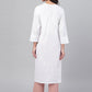 ADA Women White Chikankari Hand-Embroidered Straight Sustainable Handloom Kurta | Swadesiicart