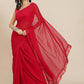 Tikhi Imli Red Striped Saree | Swadesiicart