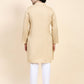 HOUSE OF KARI Ethnic Motifs Yoke Design Mandarin Collar Chikankari Pure Cotton Kurta | Swadesiicart