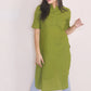 HERE&NOW Women Sap Green Solid Symmetric Kurta - Swadesiicart
