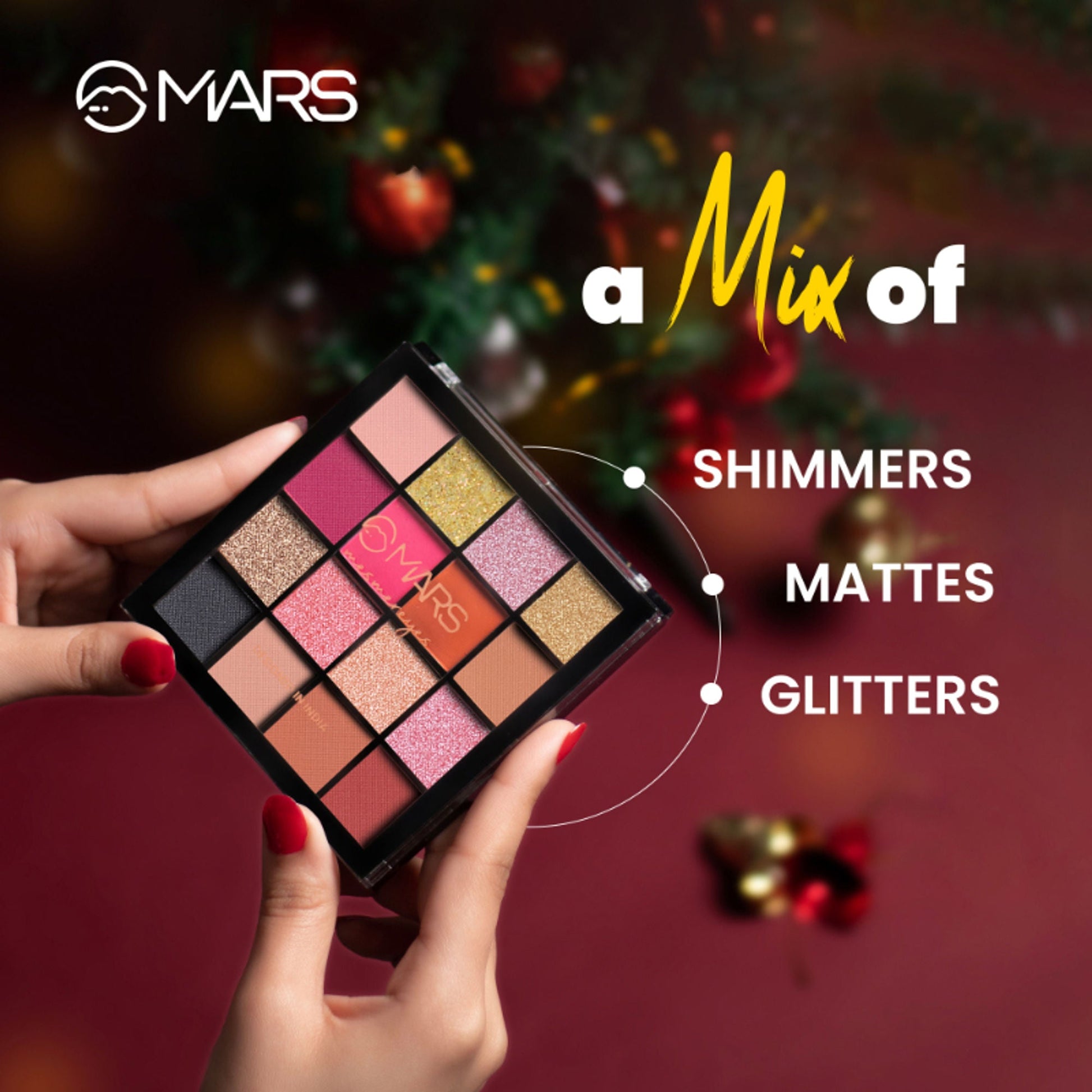 MARS Cosmetics Mesmereyes Eyeshadow Palette - 3 - Swadesiicart