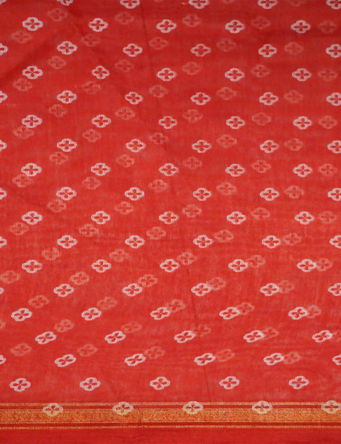 Shades Of Red Floral Design Semi Chanderi Saree By Gayathri Reddy Designer Studio | Swadesiicart