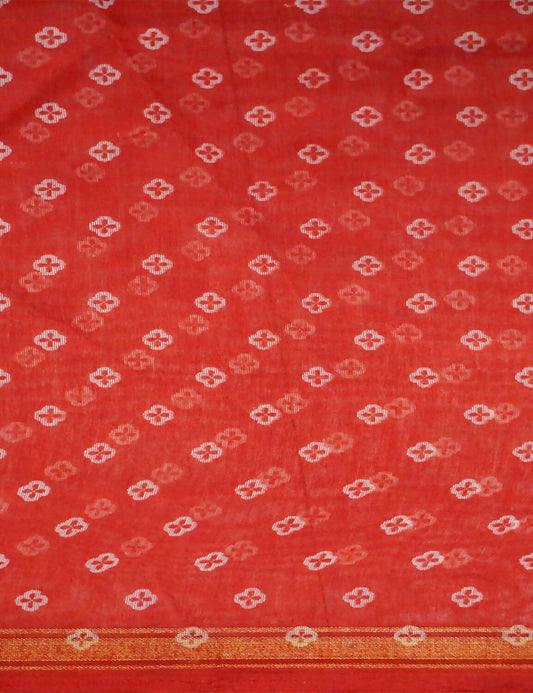Shades Of Red Floral Design Semi Chanderi Saree By Gayathri Reddy Designer Studio | Swadesiicart