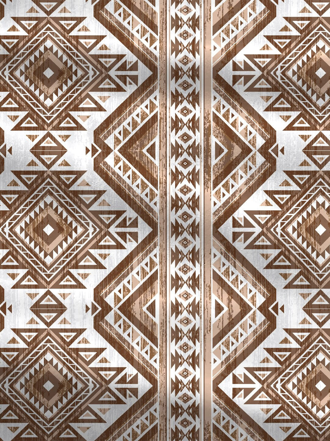 MYTRIDENT Brown Ethnic Motifs Cotton 120 TC Queen Bedsheet With 2 Pillow Covers - Swadesiicart