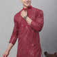 Sojanya Sequin Embroidered Pure Cotton Kurta with Churidar | Swadesiicart