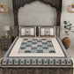 JAIPUR FABRIC Beige & Green Ethnic Motifs Cotton 210 TC Queen Bedsheet & 2 Pillow Covers | Swadesiicart