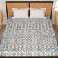 Story@home Cream-Coloured & Pink Floral Microfiber 180 TC Queen Bedsheet & 2 Pillow Covers - Swadesiicart