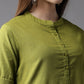 HERE&NOW Women Sap Green Solid Symmetric Kurta - Swadesiicart