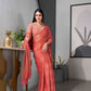 Tikhi Imli Striped Chiffon Ready to Wear Saree | Swadesiicart
