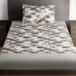 Story@home Brown & Pink Abstract Microfiber 180 TC Bedsheet With Pillow Cover - Swadesiicart