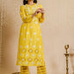 HOUSE OF KARI Floral Embroidered Chanderi Silk Chikankari Kurta | Swadesiicart