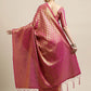 Saree Mall Pink & Gold-Toned Woven Design Zari Silk Blend Banarasi Saree | Swadesiicart
