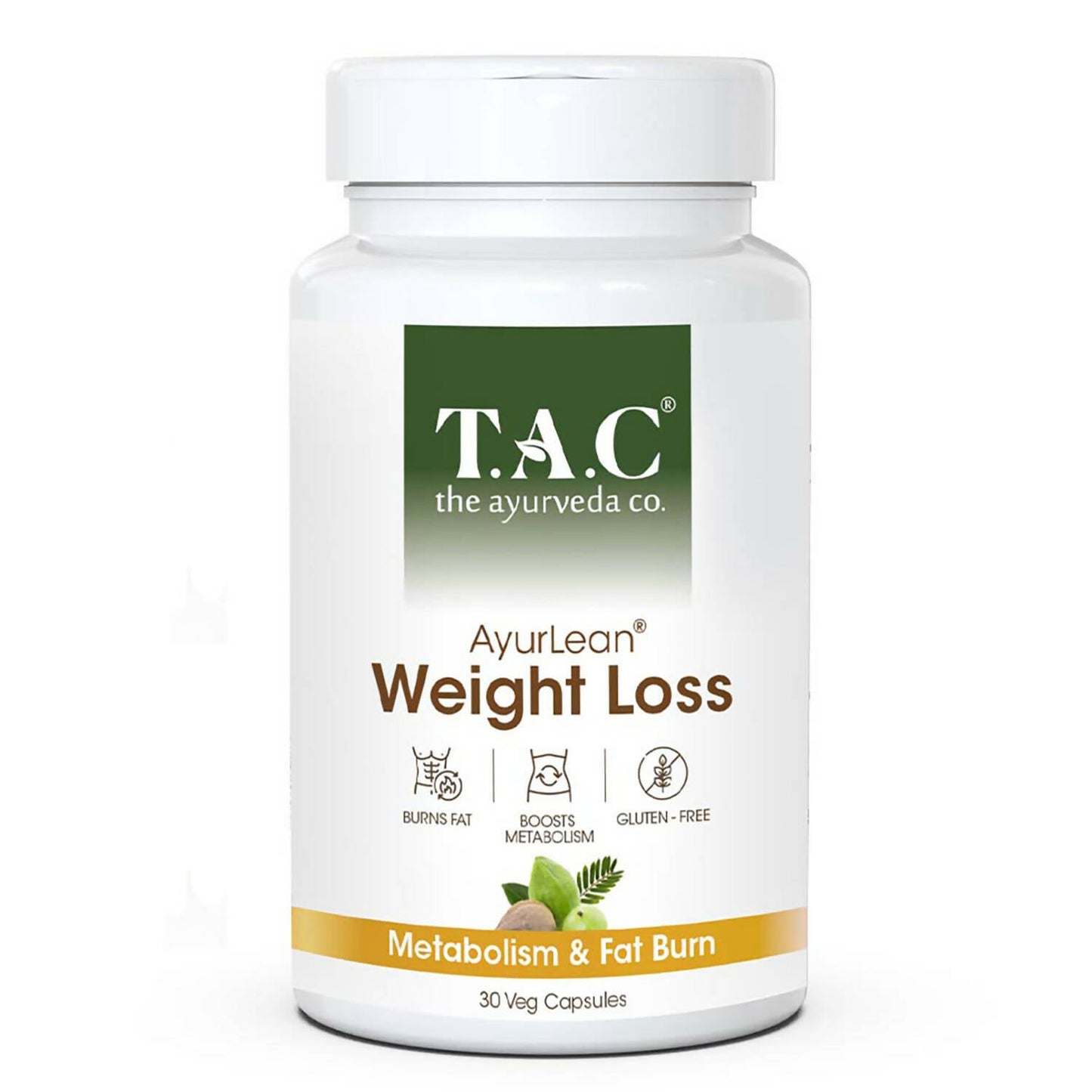 TAC - The Ayurveda Co. AyurLean Weight Loss Veg Capsules | Swadesiicart
