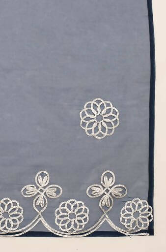 FIORRA Women's Light Blue Cotton Flared Kurta Pant with Dupatta - Swadesiicart