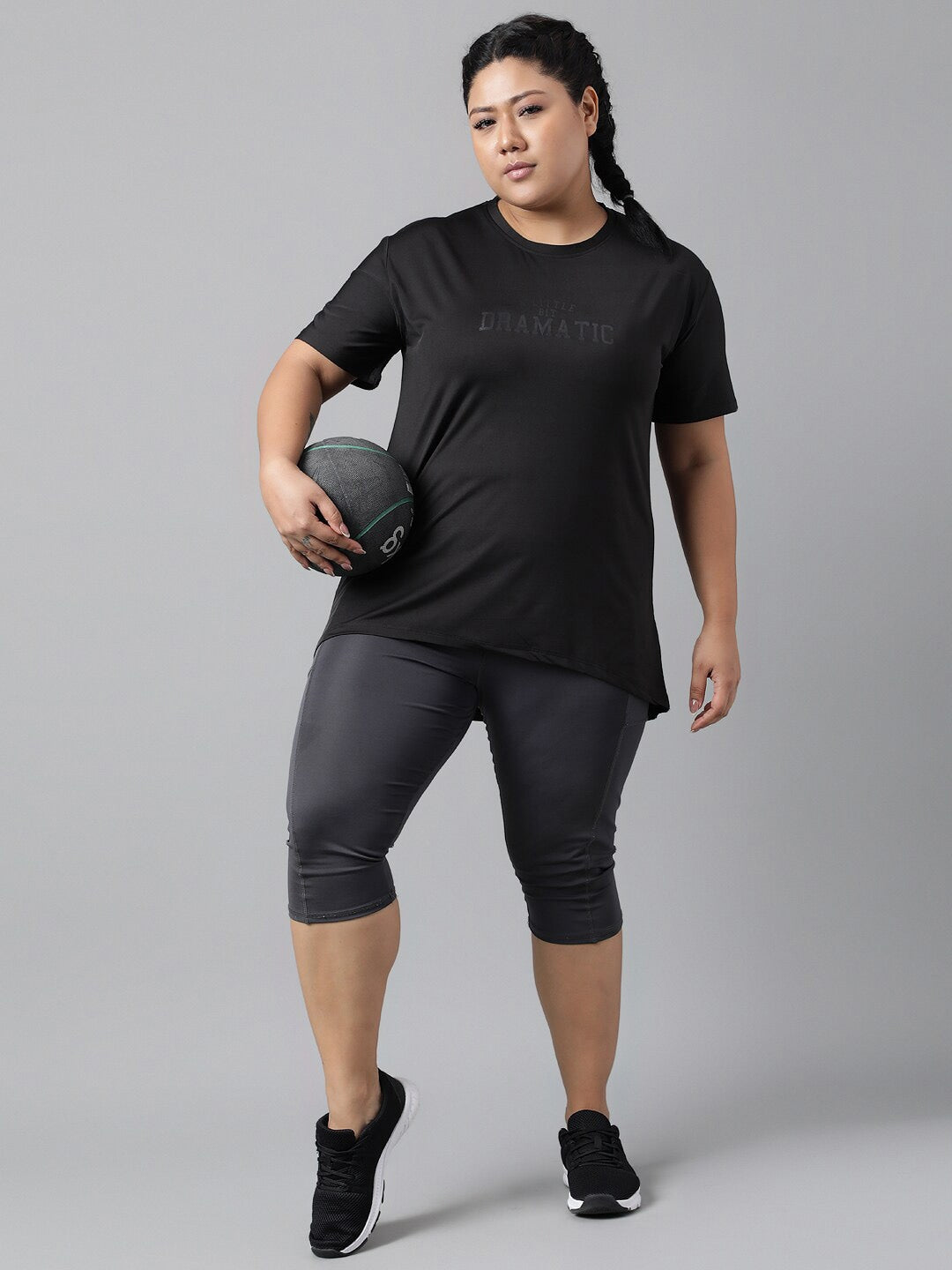MKH Plus Size Relaxed Fit Typography Printed Dri-Fit Sports T-shirt - Swadesiicart