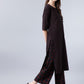 Vishudh Women Black & Red Striped A-Line Kurta - Swadesiicart