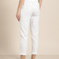 Jaipur Kurti Women White Regular Cropped Trousers | Swadesiicart