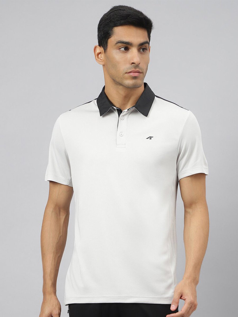 Alcis Men Train-Tech Anti-Static Slim-Fit Training Polo T-Shirt | Swadesiicart