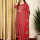 Jyoti Fashion Women's Red Pashmina Floral Digital Printed Kurta with Trouser & Dupatta | Swadesiicart