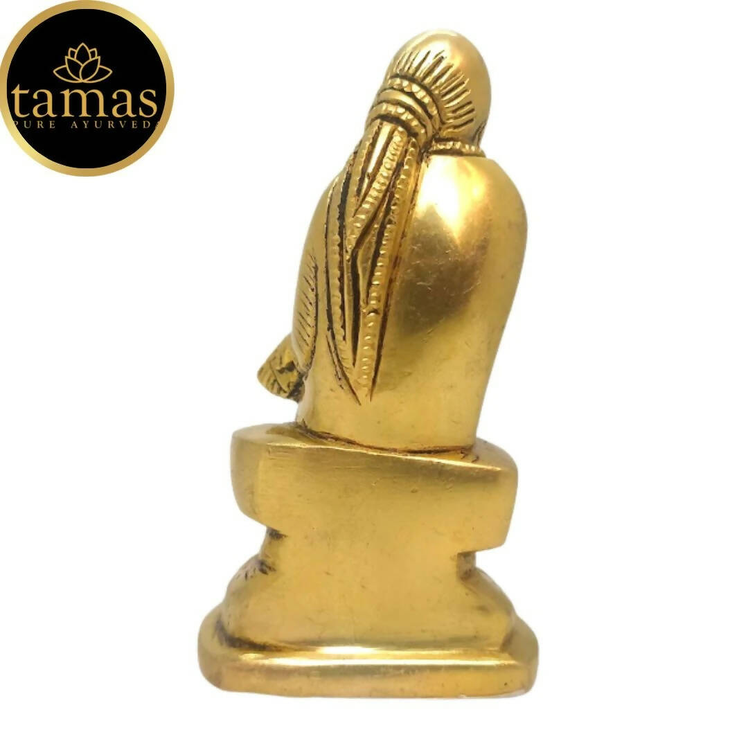 Tamas Brass Shirdi Sai Baba Idol | Golden Finish | Spiritual Decor - Swadesiicart