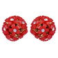 Trendoo Jewelry Gold Plated Stylish Fancy Party Wear Red Studs