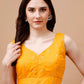 Tikhi Imli Ethnic Motifs Embroidered Sequinned Sleeveless Dupion Saree Blouse | Swadesiicart