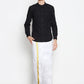 Sethukrishna Men White Double Layer Readymade Dhoti With Pocket | Swadesiicart