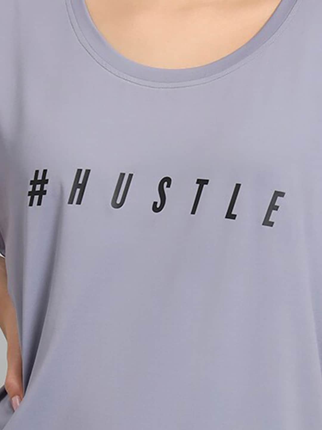 MKH Typography Printed Drop-Shoulder Sleeves Relaxed Fit Dri-FIT T-shirt - Swadesiicart