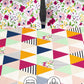 Story@home Arena Pink & Green Geometric Printed 180 TC Queen Bedsheet & 2 Pillow Covers - Swadesiicart