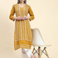 HOUSE OF KARI Ethnic Motifs Embroidered Chikankari Cotton Kurta | Swadesiicart