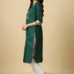 HERE&NOW Green Floral Yoke Design Gotta Patti Kurta - Swadesiicart
