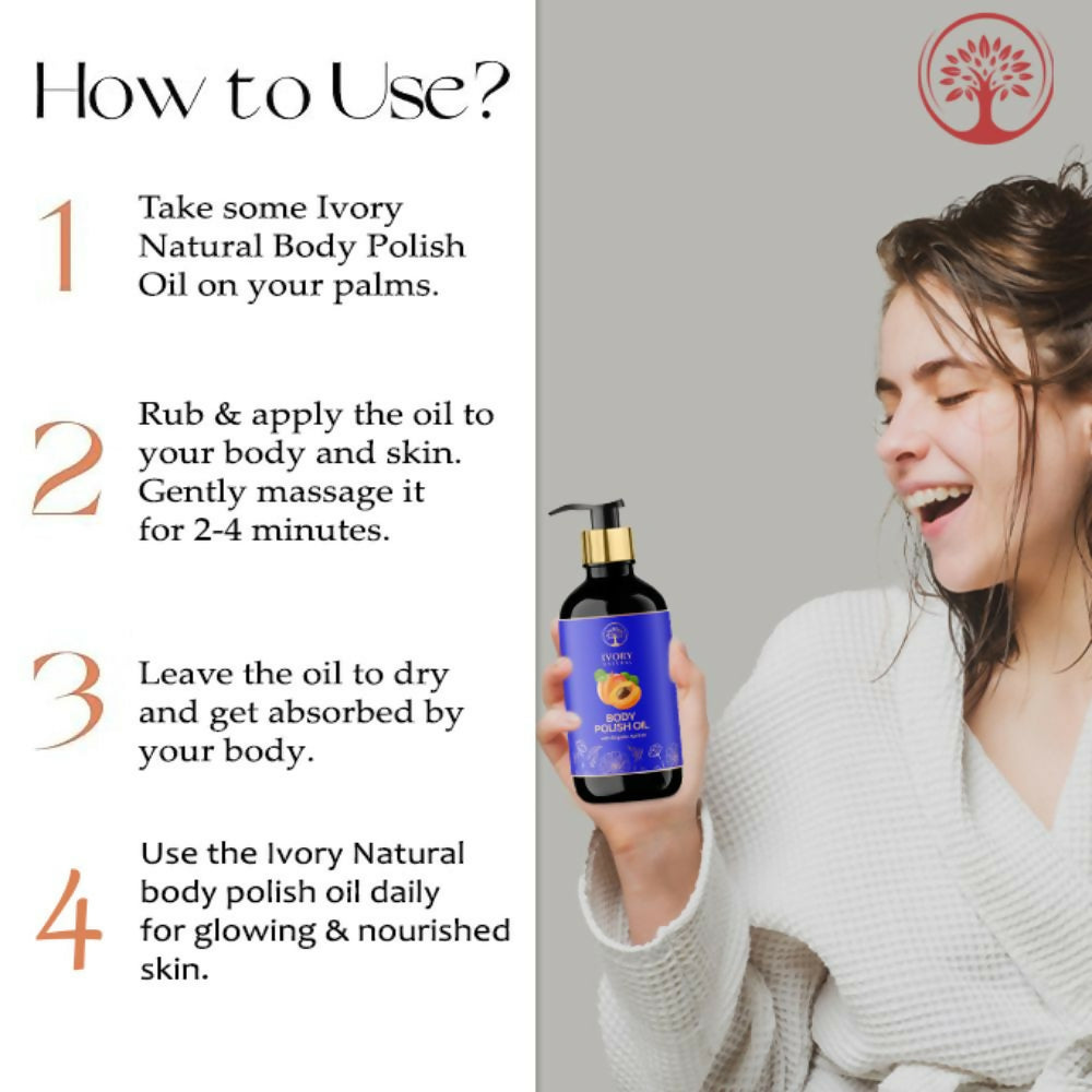 Ivory Natural Body Polish Oil For Exfoliate, Hydrate, & Renew For Radiant Results | Swadesiicart