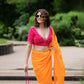 Amodini Designer Studio Women's Pink Bandhej Long Sleeves Readymade Sabyasachi Blouse
