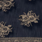 Saree Mall Navy Blue Floral Linen Blend Banarasi Saree | Swadesiicart